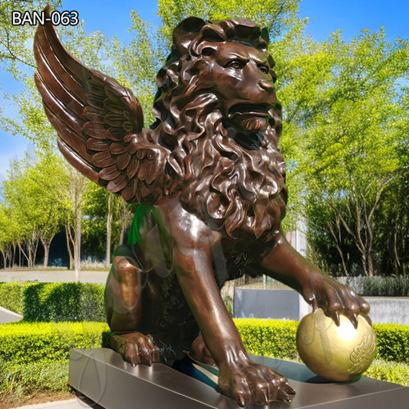 bronze winged lion sculpture (2)