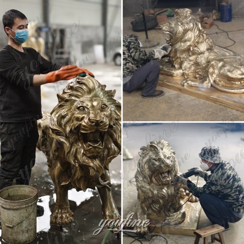 YouFine bronze lion statue factory