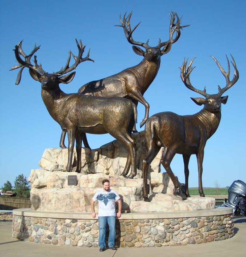 large bronze elk statues