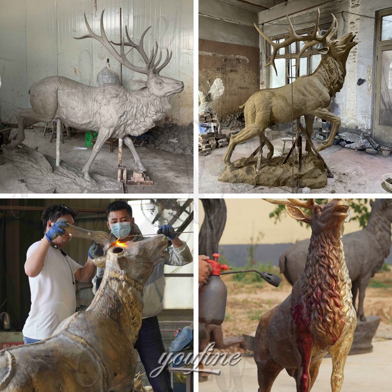 bronze mule statue casting process