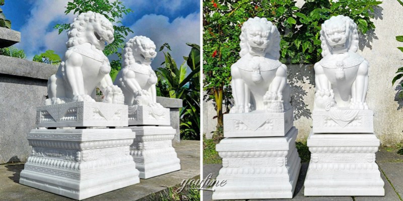 Front Door Marble Large Foo Dogs for Sale