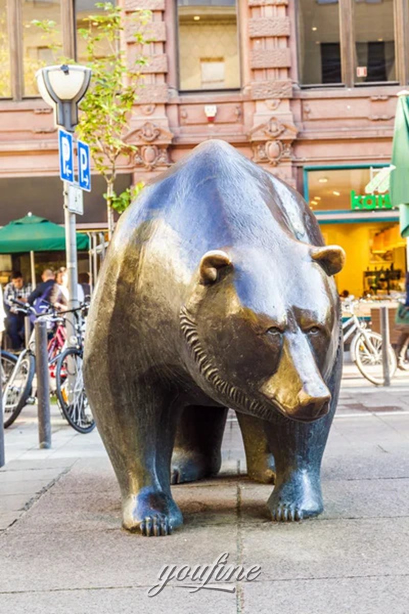 Bronze Wall Street Bull Bear Statue (3)