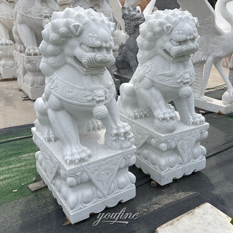 Marble Chinese Foo Dog Statue (3)