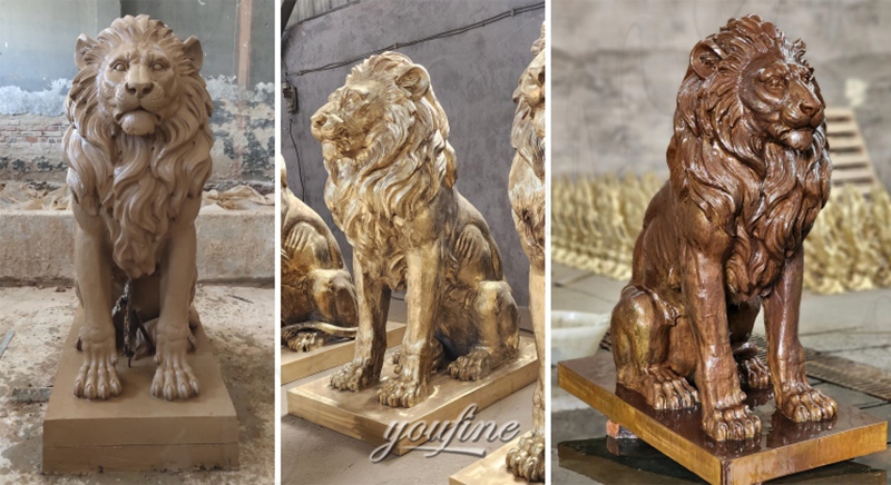 Seated Lion Statue from Clay Model to Finished