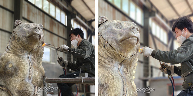 YouFine bear statue welding process