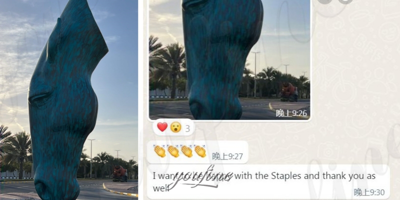 feedback of still water horse head statue