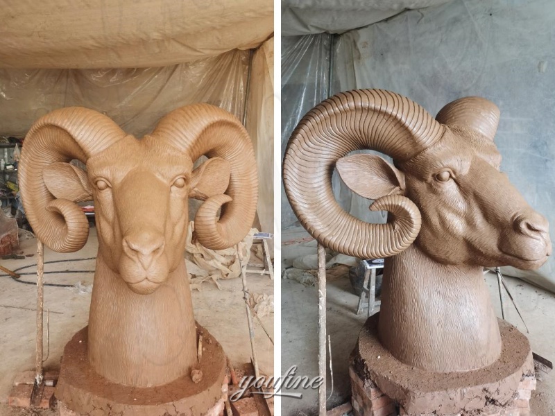 ram head clay model