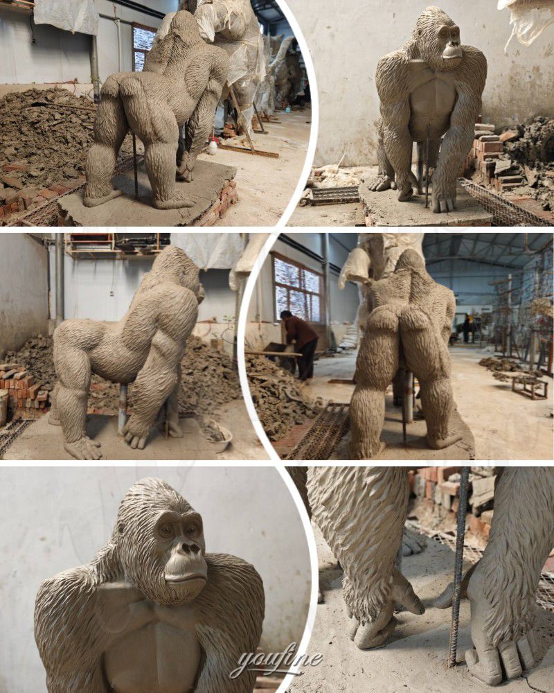 60cm Gorilla Clay Model