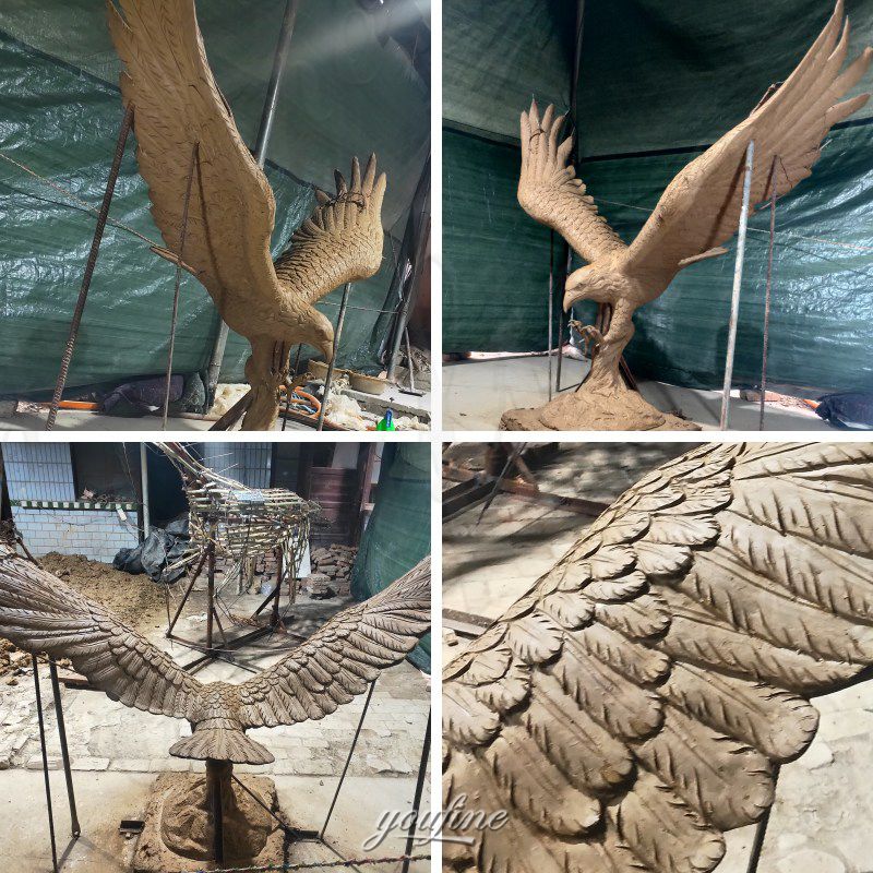 Bald Eagle Statue Clay Model