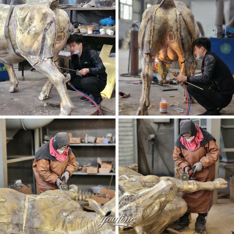 Bull Statue Welding and Polishing Process