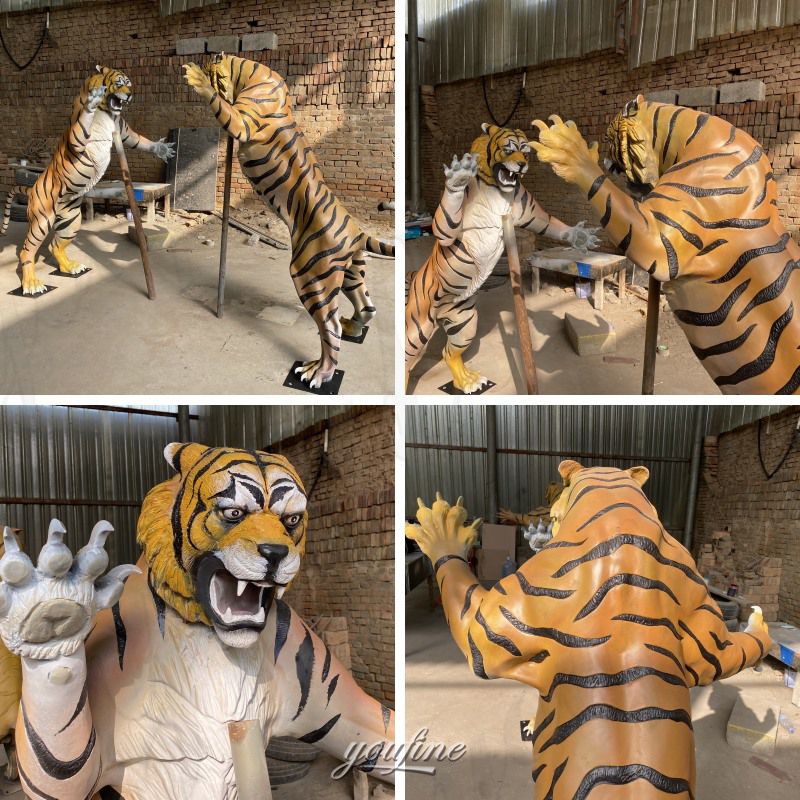 Finished Tiger Statue in Factory