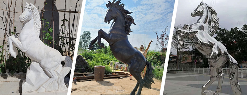 Horse-Statue-Made-from-Different-Material