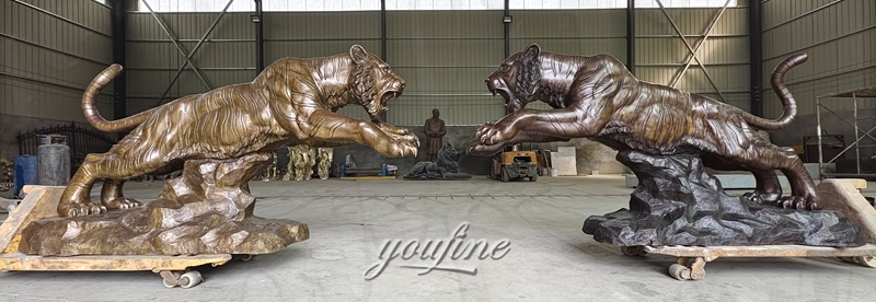 bronze tiger statue life size