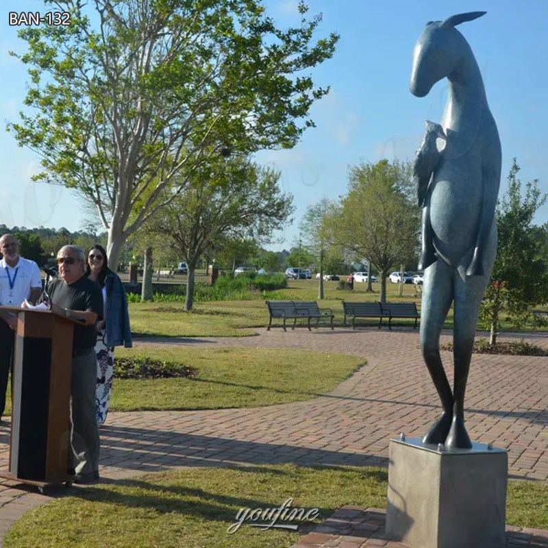 abstract standing donkey statue