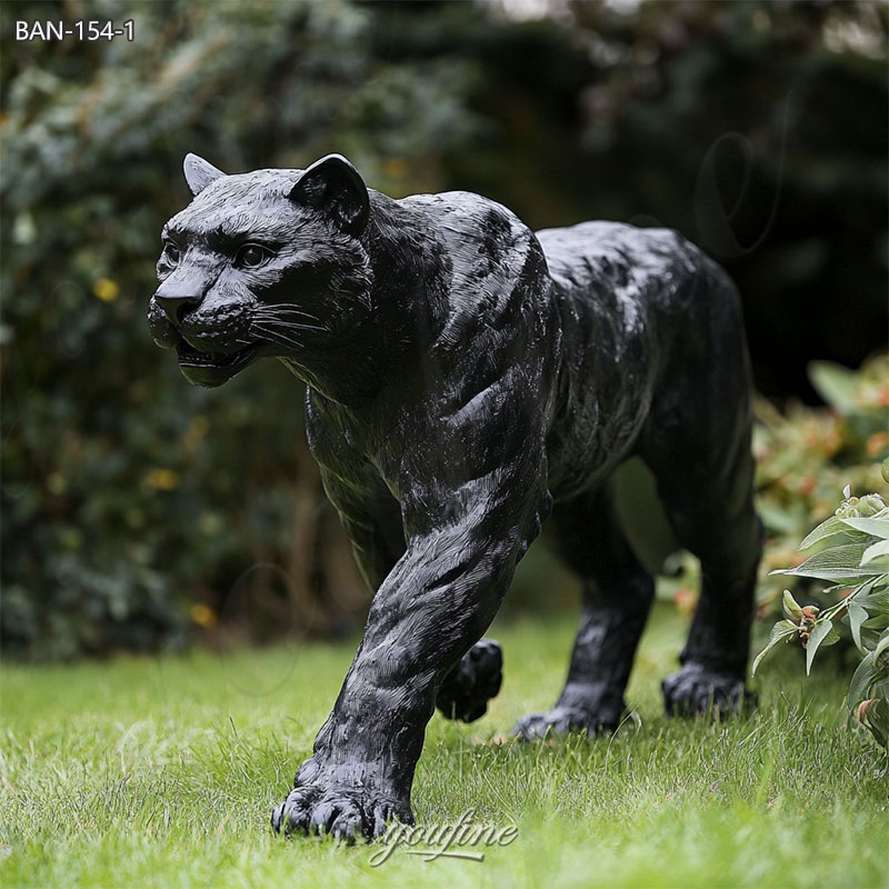 black puma statue