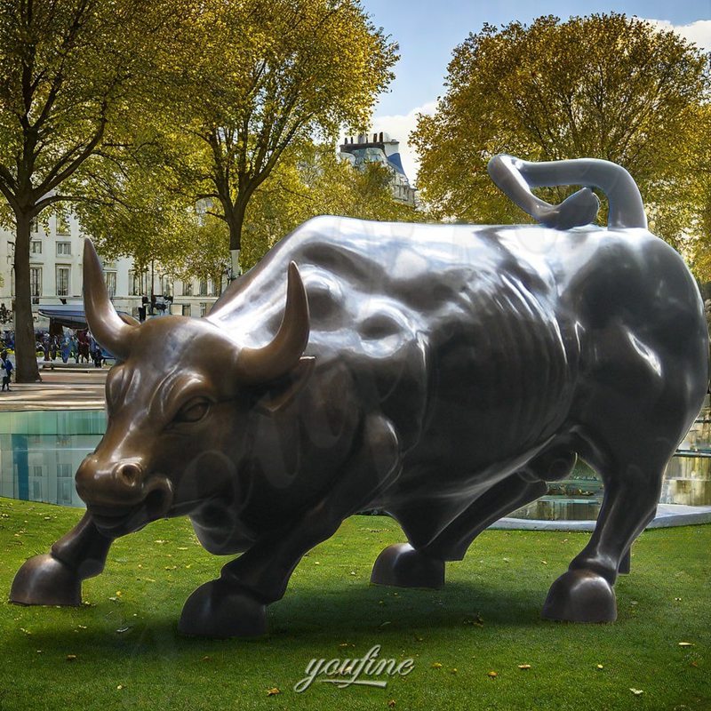 bronze charging bull replica