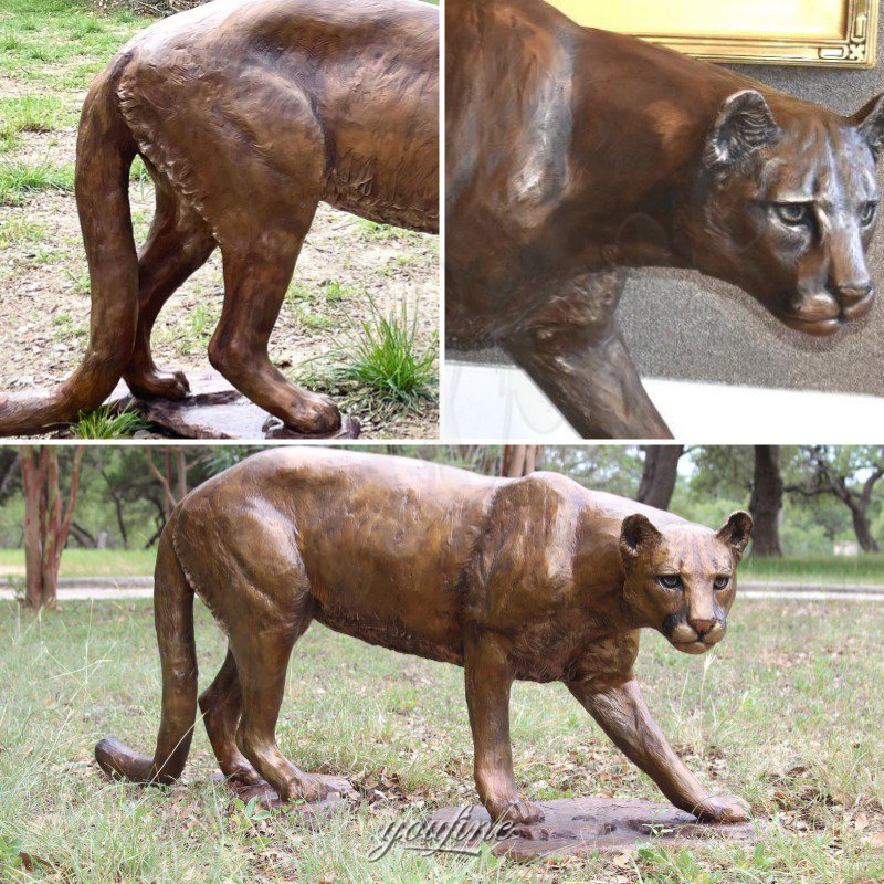 mountain lion statue details