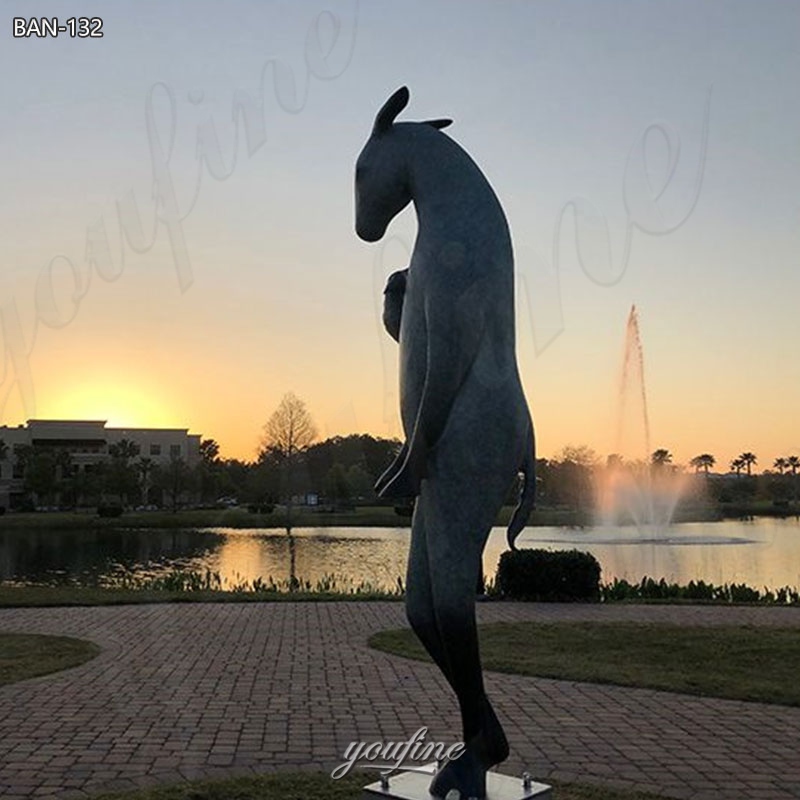 outdoor standing donkey statue