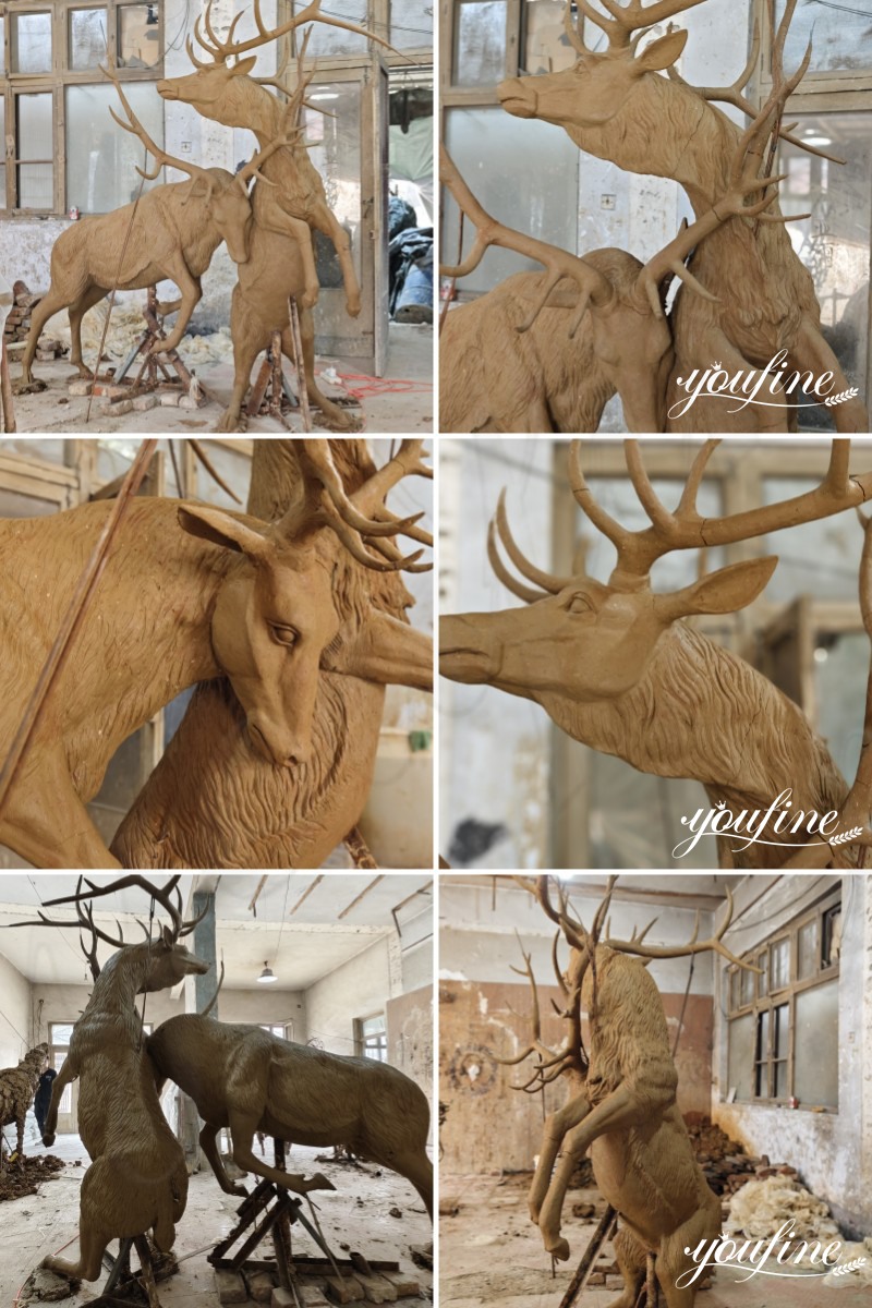 Life Size Elk Clay Model