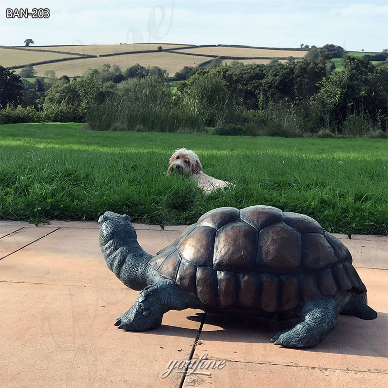 bronze sea turtle garden sculpture