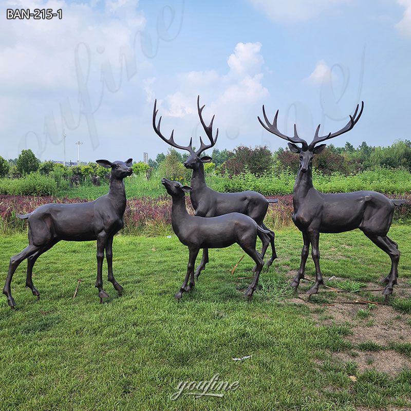 deer family statues design 1