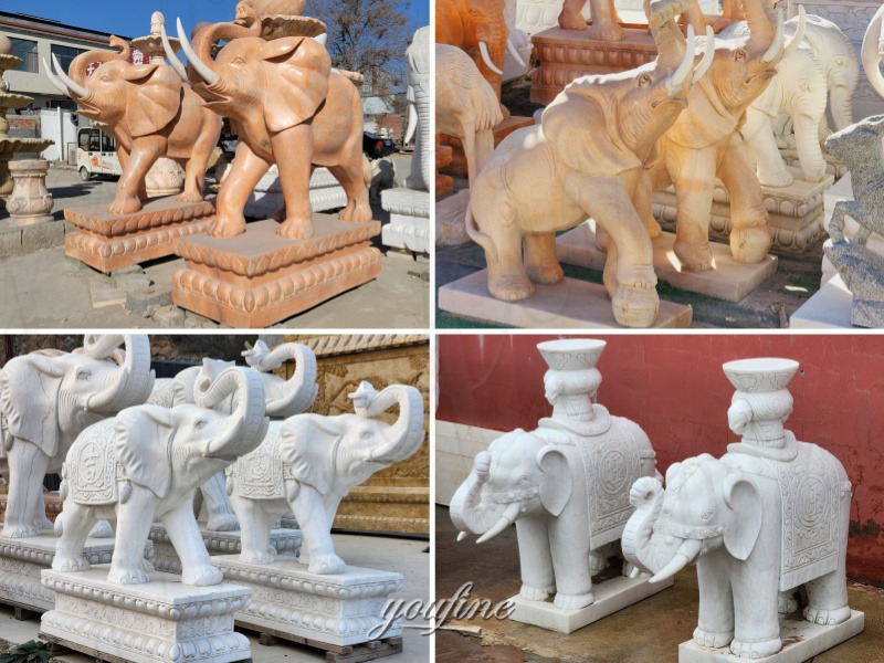 different choices of stone elephant