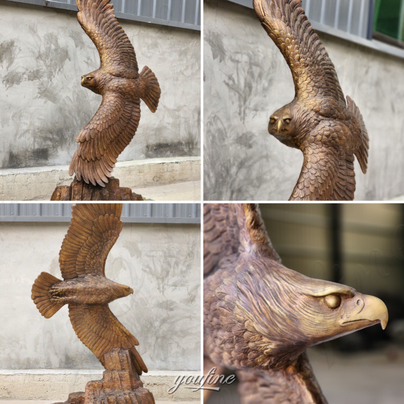 finished life size eagle statue