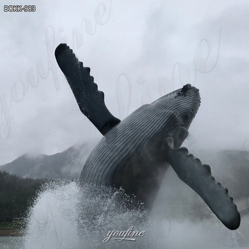 large whale garden sculpture