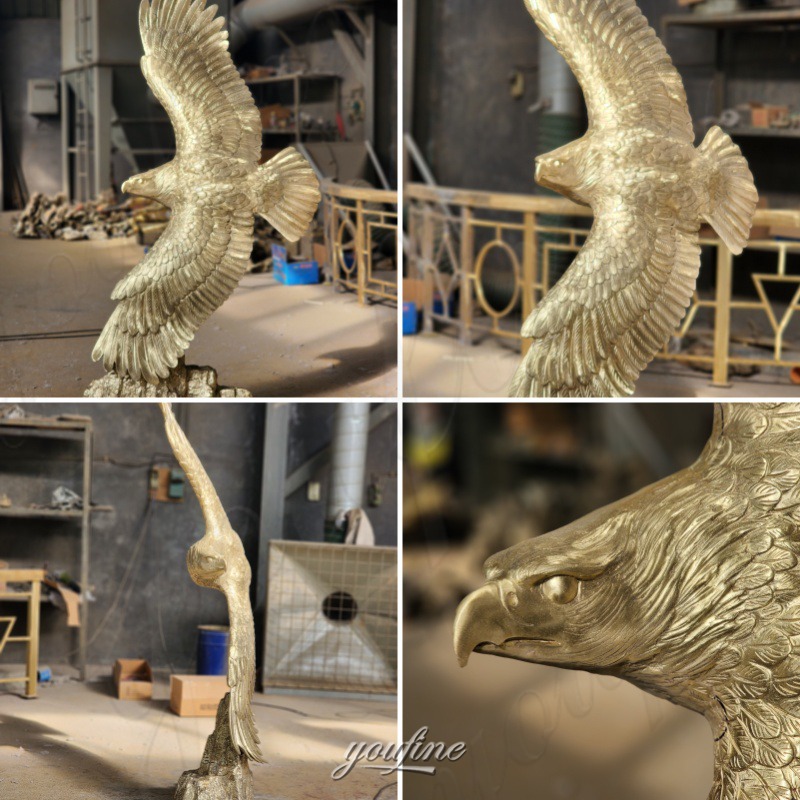 life size eagle statue after polishing