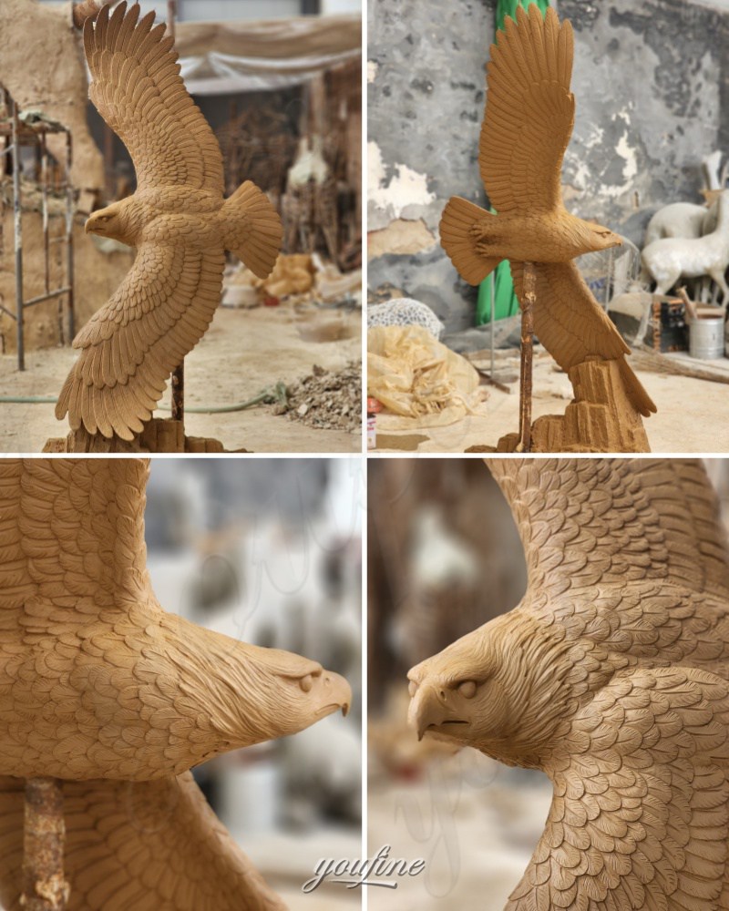 life size eagle statue clay model