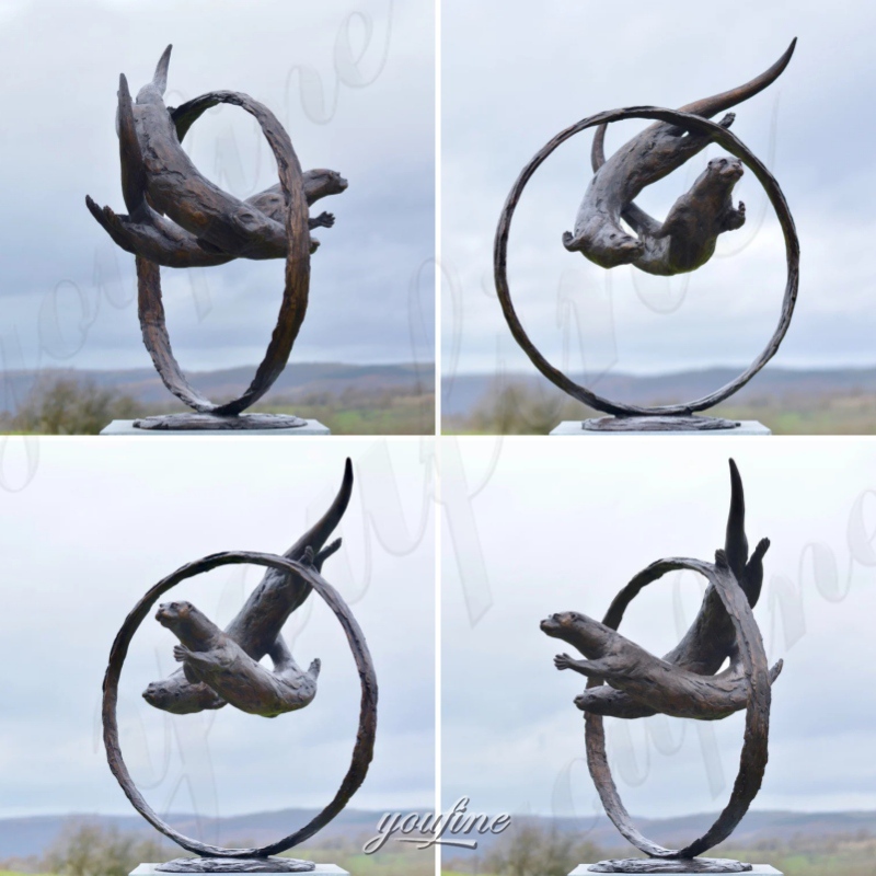 otter sculpture garden ornament