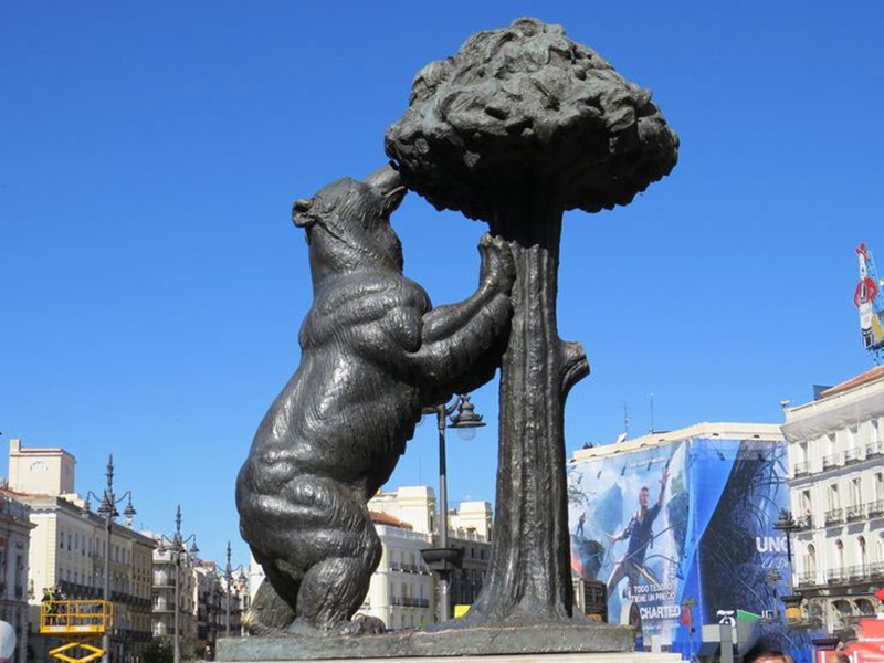 Bear and Strawberry Tree Sculpture