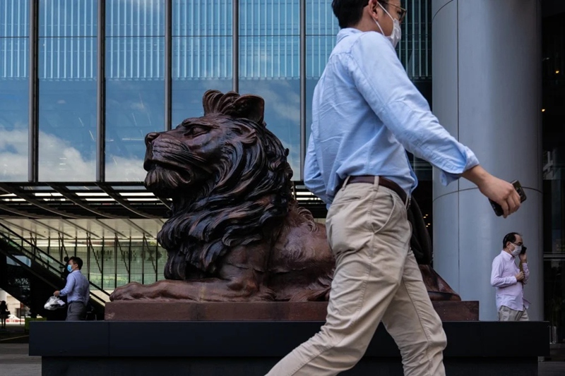 Bronze Lion In Workplace