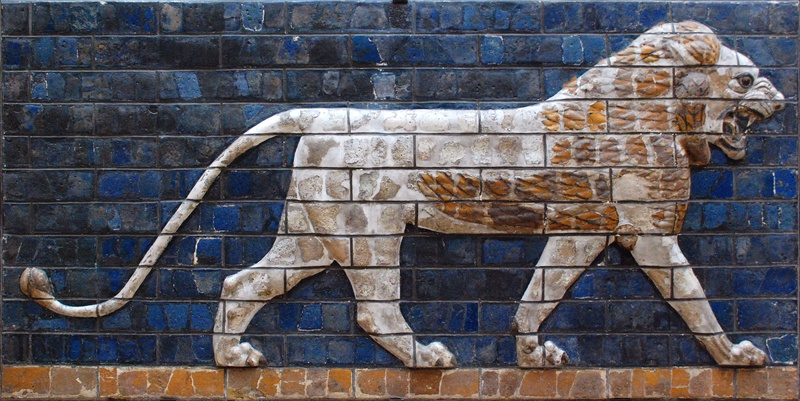 Ishtar Gate of Babylon decorated with lions