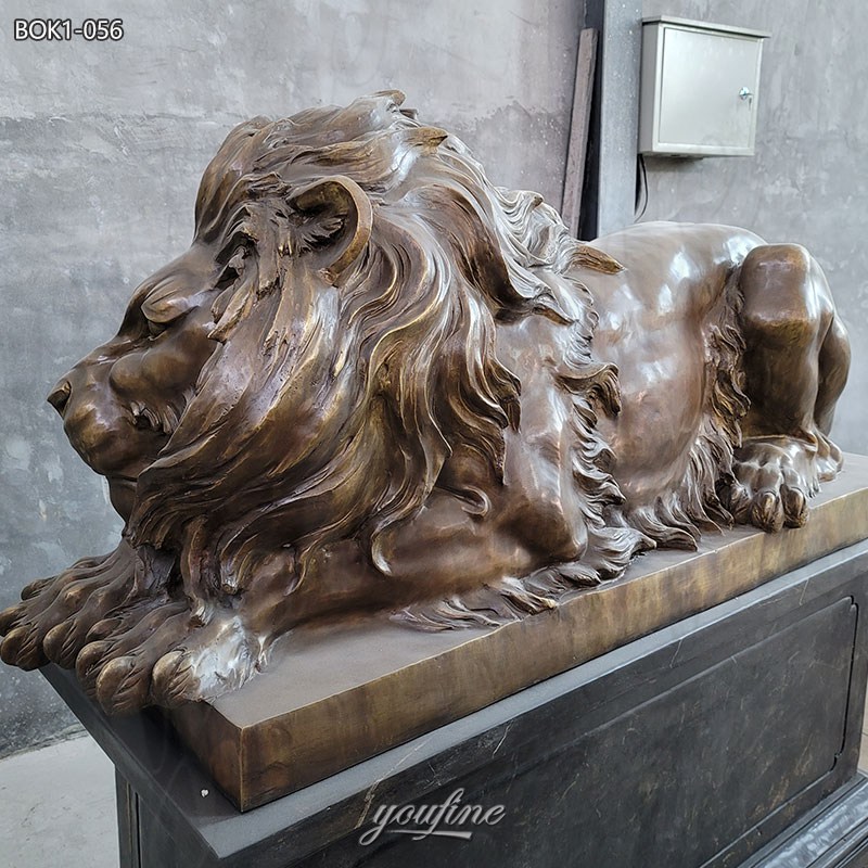 bronze canova lion sculpture