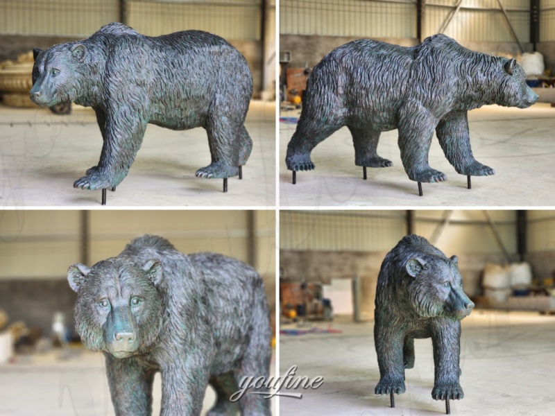 finished life size bear statues