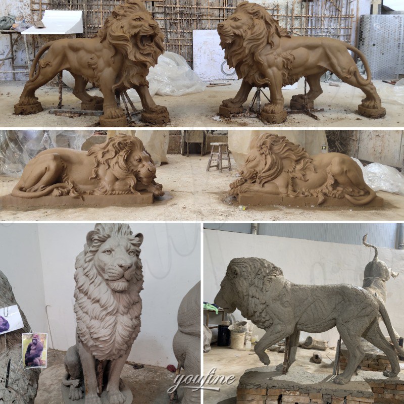 more lion clay model