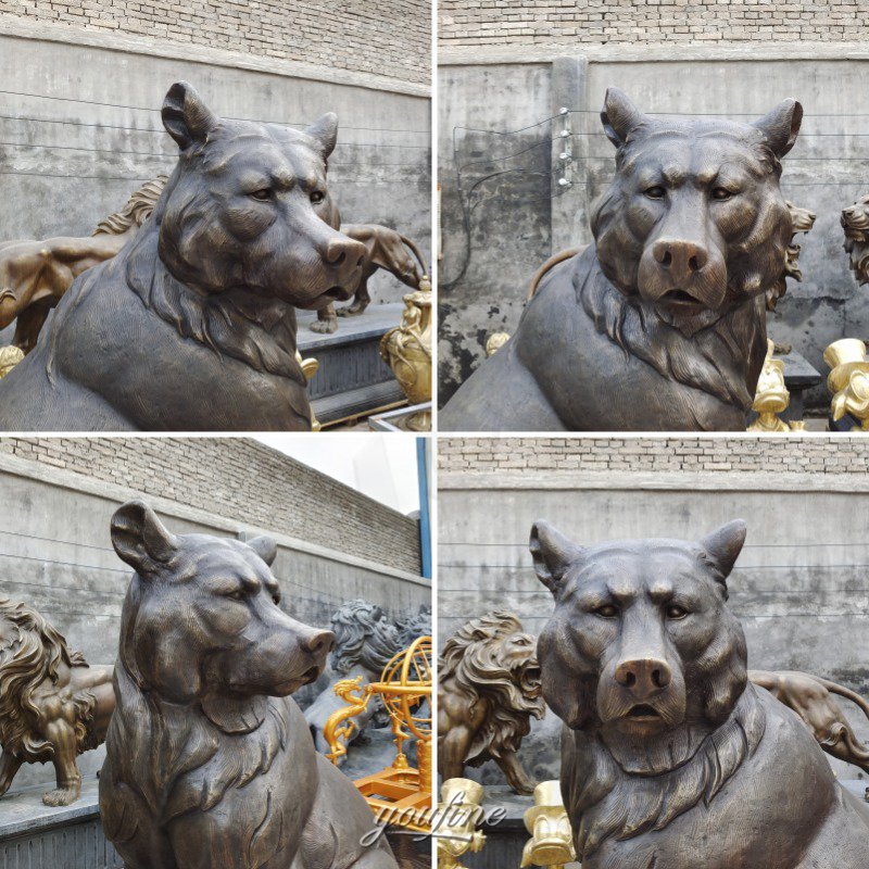 sitting bear statue