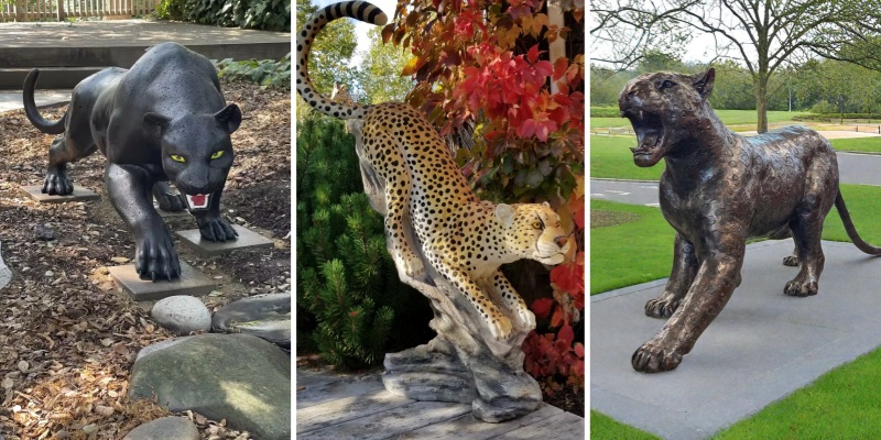 Jaguar vs. Leopard vs. Panther Statue