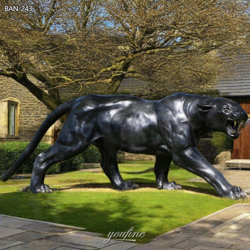 black panther animal sculpture