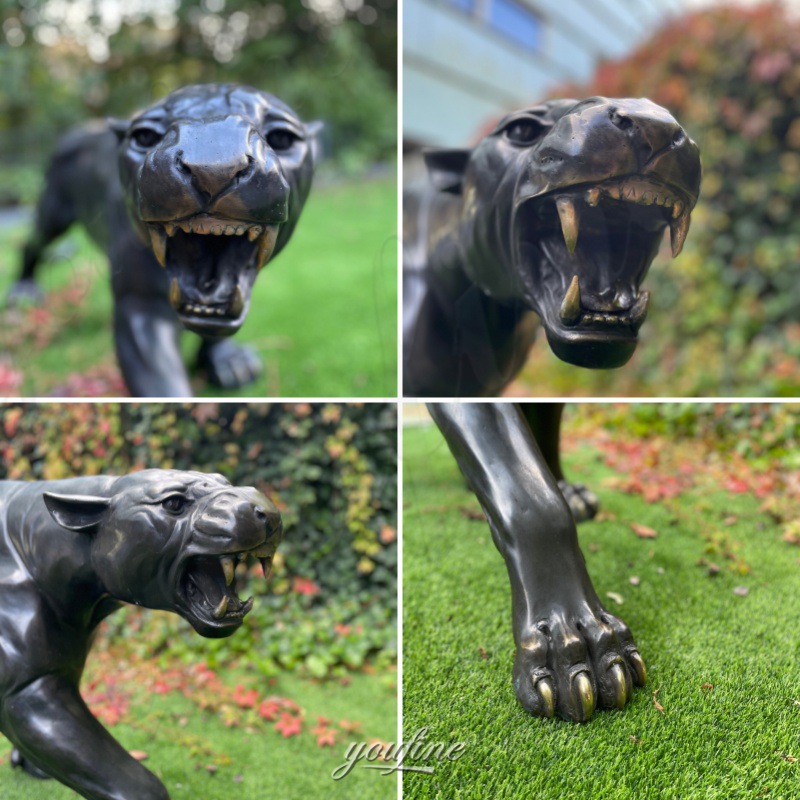 black panther animal statue details