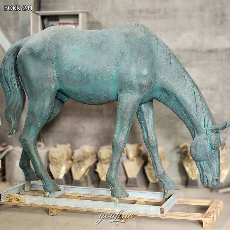 bronze garden horse sculptures