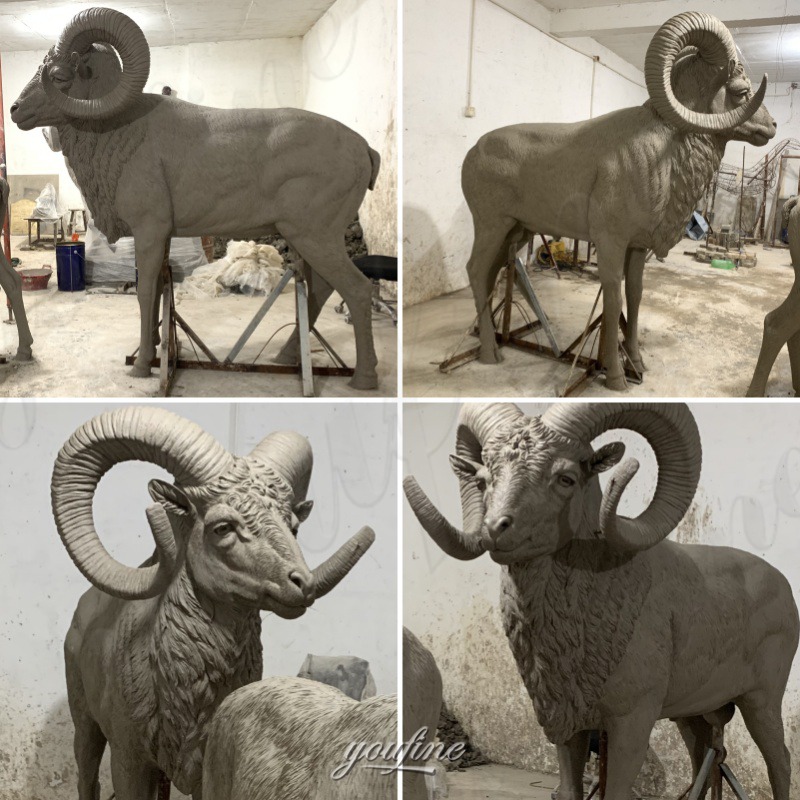 bighorn sheep clay model