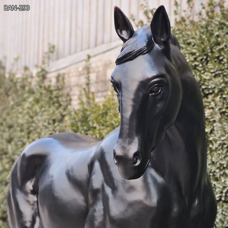 black horse yard sculpture