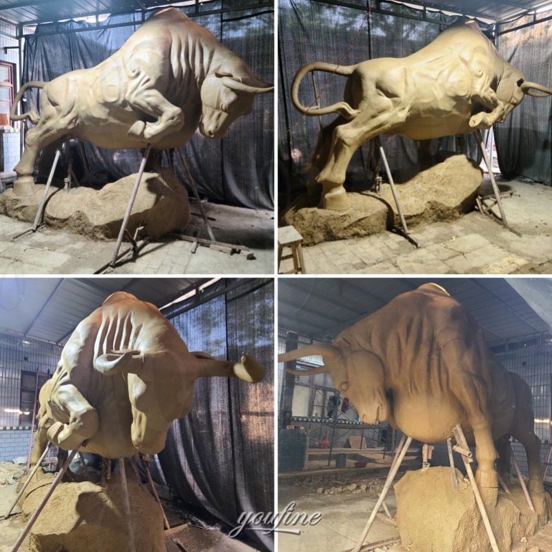 giant bull clay model