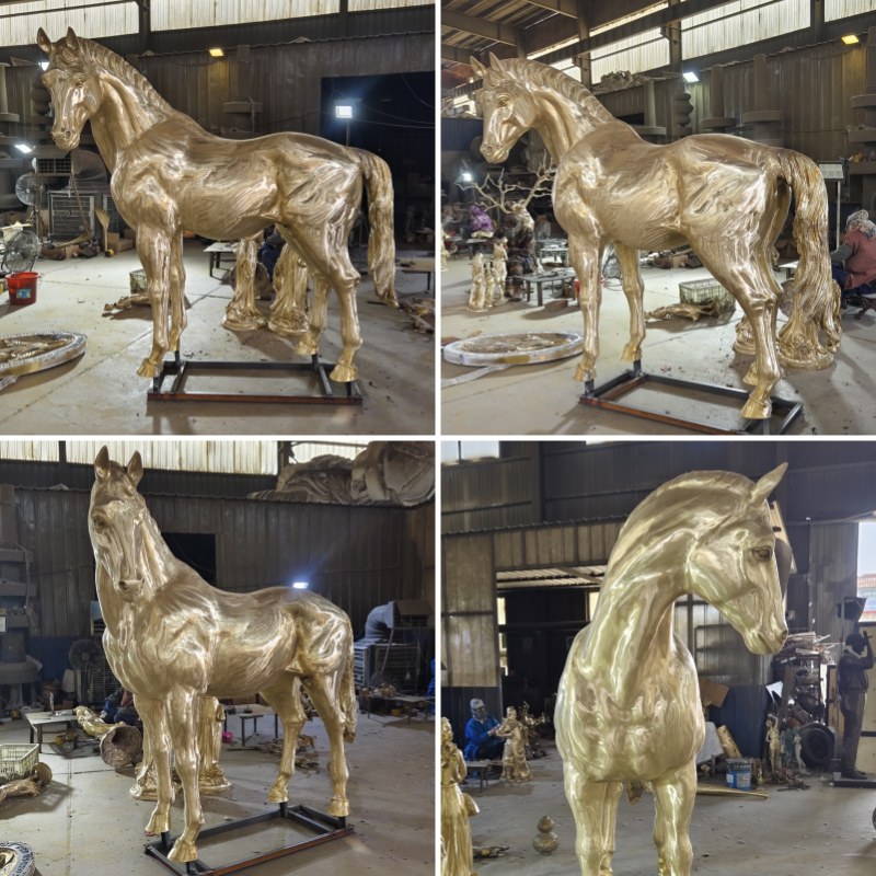 horse statue after polishing