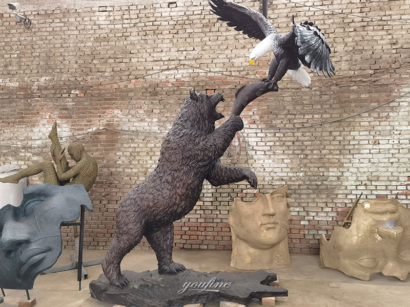 bronze bear and eagle finished