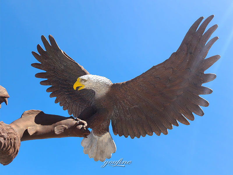 bronze bear and eagle finished detail