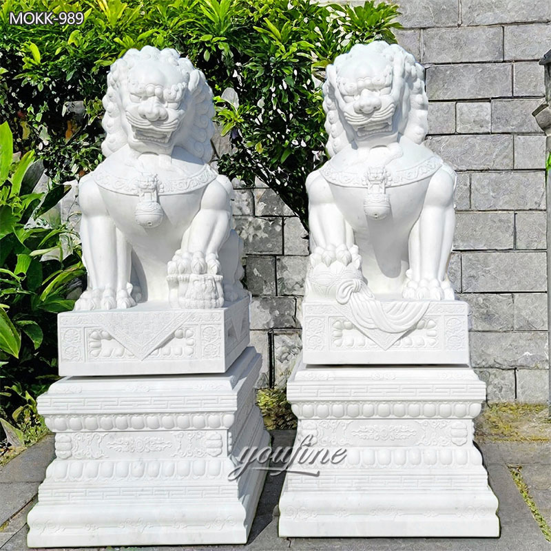 Front Door Marble Large Foo Dogs for Sale