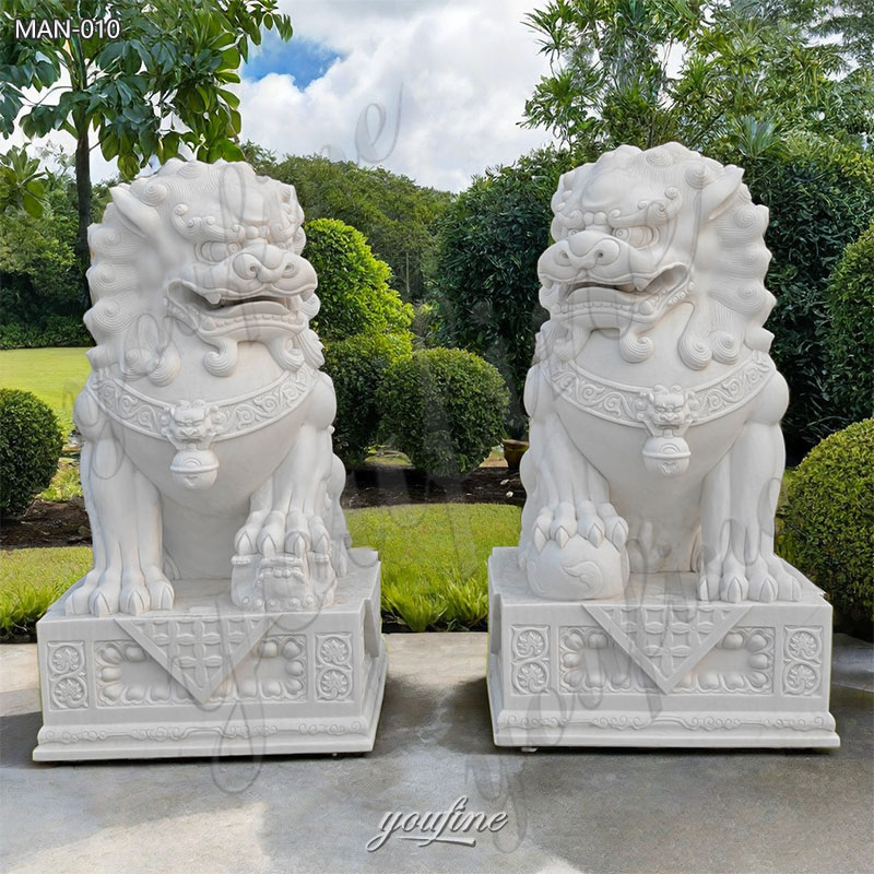 Marble Garden Stone Foo Dogs for Sale